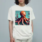 asuto_20のローポリ風タコ オーガニックコットンTシャツ