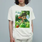 なお by Naos_Azure_Kaleidoscopeのレタス姫の友達、トマトのタムちゃん Organic Cotton T-Shirt