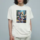 ねこねこねこんの猫とピアノ Organic Cotton T-Shirt