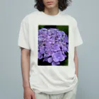 yurisacinの紫陽花（紫） オーガニックコットンTシャツ