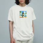 samkorのティラノサウルスのサマーバケーション Organic Cotton T-Shirt