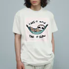 hogehogeデザイン工房のGet slow life ナマケモノ オーガニックコットンTシャツ