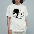 B-catのゴルフ猫 オーガニックコットンTシャツ