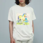 いちごソーダの母馬のフローラ Organic Cotton T-Shirt