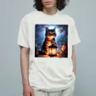 yos-1292583のねこニコばん オーガニックコットンTシャツ