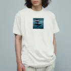 tozaki5573のクジラの親子 オーガニックコットンTシャツ