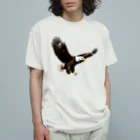 J-SHOPのピクセルアート　白頭ワシ Organic Cotton T-Shirt