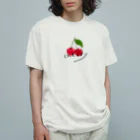 ひろ姐🍒商店のさくらんぼ（ローマ字） オーガニックコットンTシャツ