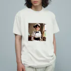 オリジナルグッズショップ KIJITORAのメイドさん Organic Cotton T-Shirt