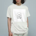 ganeshaのかわいいクマ オーガニックコットンTシャツ