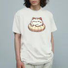 @猫グッズ製作所のかわいい猫の眠りまる Organic Cotton T-Shirt