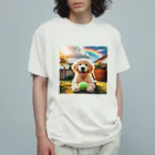 アニマルペイントの犬のグッズ Organic Cotton T-Shirt