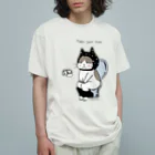 ほっかむねこ屋（アトリエほっかむ）のトイレねこ　黒 Organic Cotton T-Shirt