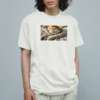 shinjo_irasutoの寝ている可愛いひよこ Organic Cotton T-Shirt