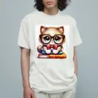 Hiro's Nyanderful Roomのよろしくにゃ オーガニックコットンTシャツ