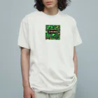 OTIRUBUTUBUTUの番人大ザウルス オーガニックコットンTシャツ