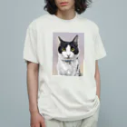 kinako-japanのハチワレ　凪ちゃん オーガニックコットンTシャツ