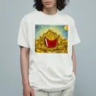 JoyfulMomentsCraftsの黄金とポテトのサイズ違いver オーガニックコットンTシャツ