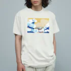 Apples_Orangesの富嶽三十六景 神奈川沖浪裏-Remix オーガニックコットンTシャツ