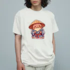 れいの和みのカワウソ：伝統衣装でこんにちは Organic Cotton T-Shirt