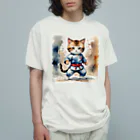 なむねこのさぁ！かかってこいニャ オーガニックコットンTシャツ