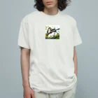 G_tanのスジュメスナイプ オーガニックコットンTシャツ