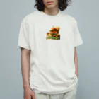 manaco-のハンバーガー 유기농 코튼 티셔츠