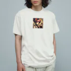 riarioのピンク オーガニックコットンTシャツ