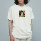 OTIRUBUTUBUTUの恐竜せんそう Organic Cotton T-Shirt