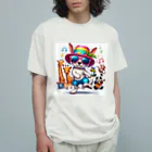 パカオのダンシングアニマル オーガニックコットンTシャツ