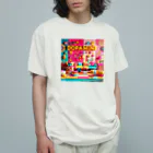 nuuartのドーパミンデコールの色彩美学 オーガニックコットンTシャツ