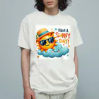 8kn356231の太陽 オーガニックコットンTシャツ