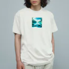 hana2ginの Almost Transparent Blue. Organic Cotton T-Shirt