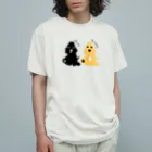 ごまいちのMoshiとBuddy【パピコバージョン】 Organic Cotton T-Shirt