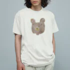 rie ARTのグリズリー君 オーガニックコットンTシャツ