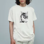 shirocha-nekoclubのきらりビーム オーガニックコットンTシャツ