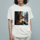 AQUAMETAVERSEの可愛い柴犬　1434 オーガニックコットンTシャツ