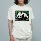 ジャパネットケフィアの竹の達人パンダ Organic Cotton T-Shirt