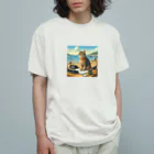 peace2024の海辺の仕事猫 Organic Cotton T-Shirt