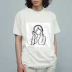 一筆書きアートの一筆書き風アート13 オーガニックコットンTシャツ