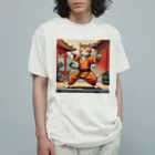 8890のカンフーキャット オーガニックコットンTシャツ