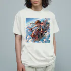 AQUAMETAVERSEのフライングバイク　Tomoe bb 2712 オーガニックコットンTシャツ