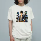 ETOWA_TOWAの未来都市のロボットたち オーガニックコットンTシャツ