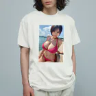 デジタル美女アートのAI美女グラビア５ オーガニックコットンTシャツ