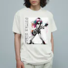 PALA's SHOP　cool、シュール、古風、和風、のGUITAR GIRLS1 オーガニックコットンTシャツ