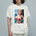 デジタル美女アートのAI美女グラビア10 オーガニックコットンTシャツ