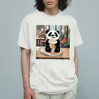 はちみつあめのカフェラテパンダさん Organic Cotton T-Shirt