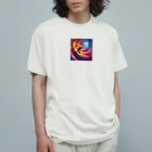 万事屋の颯爽と炎の道を疾走するスケートボーダー Organic Cotton T-Shirt