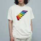 kimchinの宙に浮かんだメタリックな階段 Organic Cotton T-Shirt