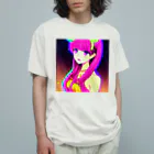 きゅぴきゅぴガールのきゅぴきゅぴ★ピンク髪美人お姉さん オーガニックコットンTシャツ